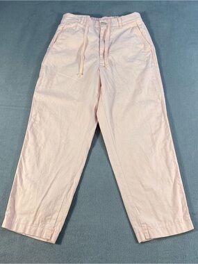 Uniqlo Women’s light Pink Linen Blended Pull-On Casual Pants with drawstrings, S